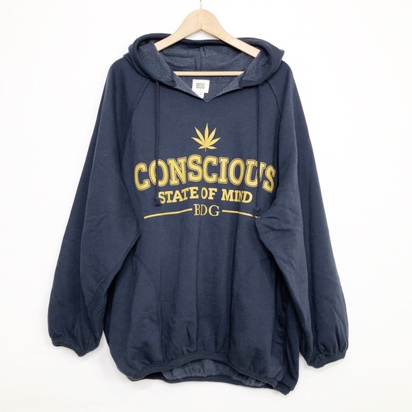 BDG Ryder State Of Mind Navy blue, hooded sweatshirt - Picture 13 of 15